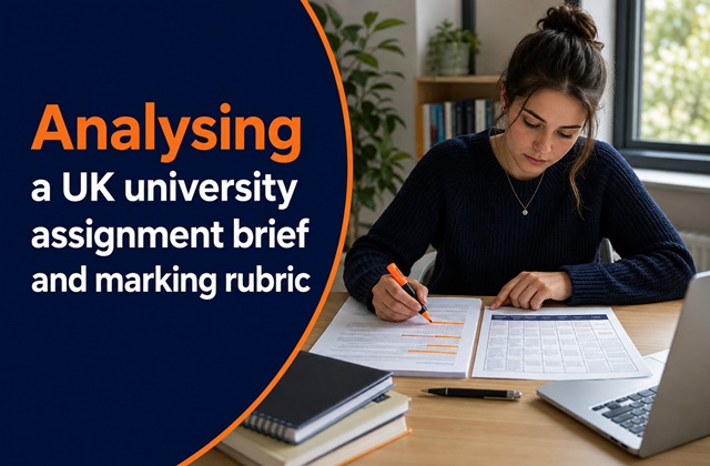 Analysing a UK university assignment brief and marking rubric