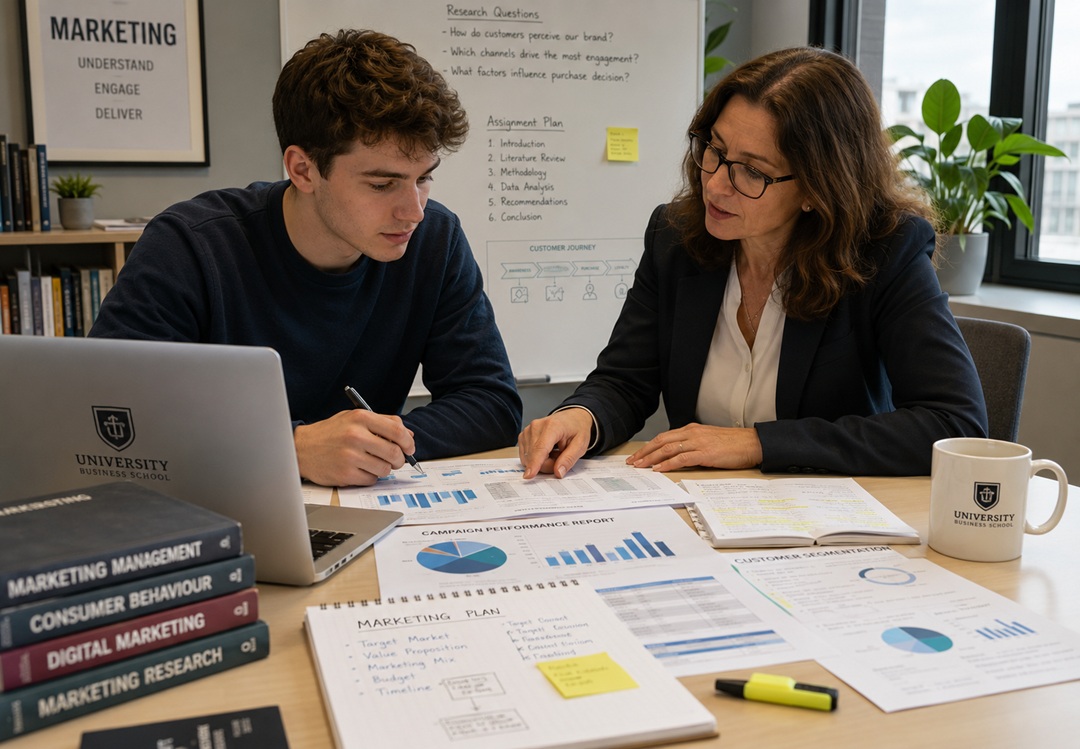Marketing academic guidance for UK university students