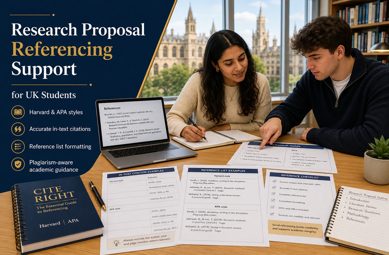 Research proposal referencing support for UK students